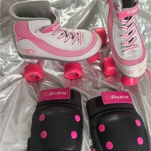 Kids Pink Roller Skates